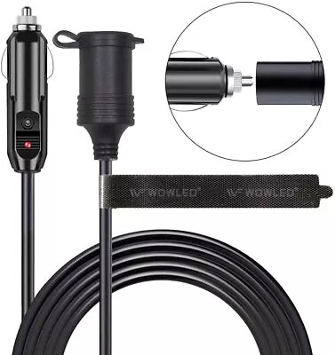 WOW - 3M Car Cigarette Lighter Socket Extension Cord Power Cable Lead Fused Plug • £8.59