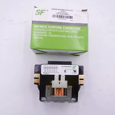 SF Definite Purpose Contactor 2 Poles 40 FLA 50A Res Coil 24 VAC 50/60HZ • $18.99