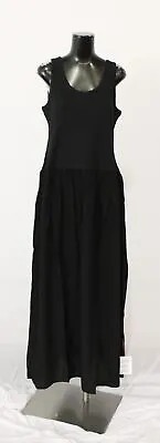 ASOS DESIGN Women's Ribbed Scoop Neck Midi Dress JL3 Black Size US:12 NWT • $19.99