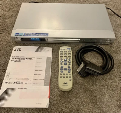 £15 • Buy JVC XV-N33SL DVD Player, With Remote, Instructions & Scart Lead VGC