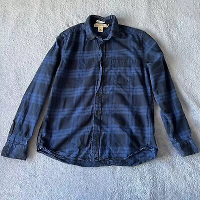 Men's Label Of Graded Goods H&M Blue 100% Cotton Flannel Shirt Size Medium • $10