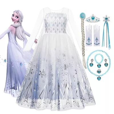 Costumes Princess Dress Girls Snow Queen Children Gowns Kid Cosplay Party Dress • $16.95