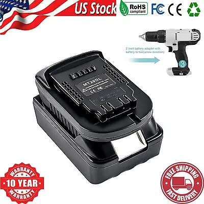 Battery Adapter Convert For Makita 18V Battery To For DeWalt 20V Lithium MT20DL • $9.99