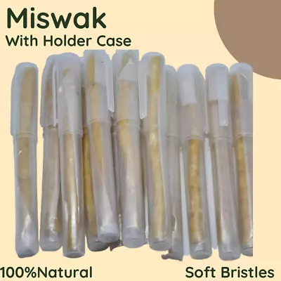 Miswak Stick Holder Case 100% Natural Organic Toothbrush Soft Bristle Peelu Aark • £39.99