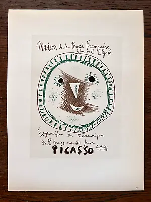 $79 • Buy 1959 Pablo Picasso Poster   Ceramiques   Mourlot Lithograph Plate-Signed