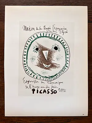 1959 Pablo Picasso Poster   Ceramiques   Mourlot Lithograph Plate-Signed • $79