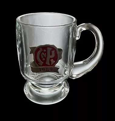 Vintage 1989 St. Louis Veiled Prophet Ball Glass Beer Mug W/ Pewter Crest 16oz • $34.99