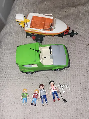 £10 • Buy Playmobil 4144 Family Van With Boat And Trailer