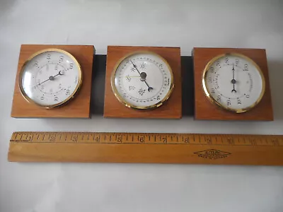 Vintage Barometer Hygrometer Thermometer Weather Gauge Frisy Germany • $25
