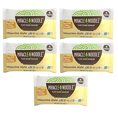 Miracle Noodle Fettuccine Shirataki Noodles - Plant Based Konjac Noodles Fett... • $32