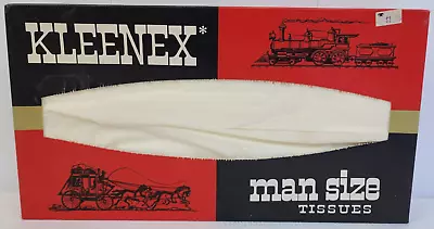 Kleenex Man Size 3 Ply Tissues Red & Black Box Vintage Opened • $29.99