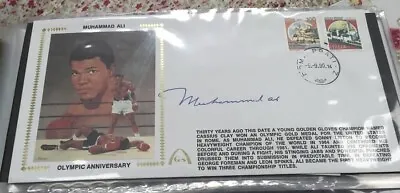 Muhammed Ali Autographed Gateway Stamp Cachet 1960 Olympic Anniversary Rare AUTO • $795.95