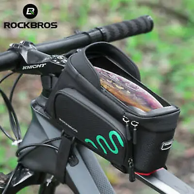 ROCKBROS 2L Large Bike Bag Top Tube Frame Bicycle Bag Phone Bag Case 2 Side Bags • $25.79