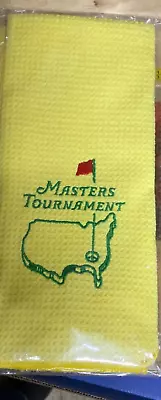 Free Shipping! New Yellow Masters Golf Tournament Towel With Clip For Golf Bags • $15.99