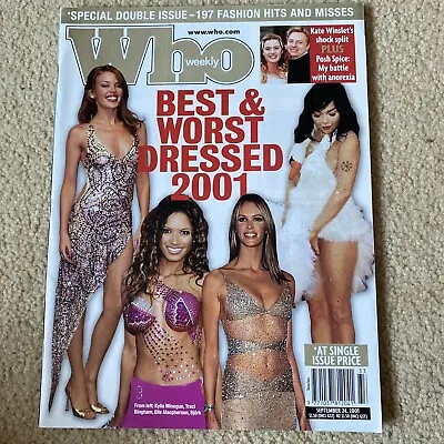 Who Weekly September 2001 Best & Worst Dressed Kylie Minogue Victoria Beckham • $10
