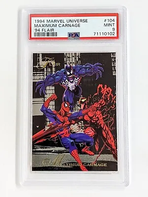 1994 Marvel Universe Flair #104 Maximum Carnage PSA 9 Spider-Man Venom Carnage • $29.99