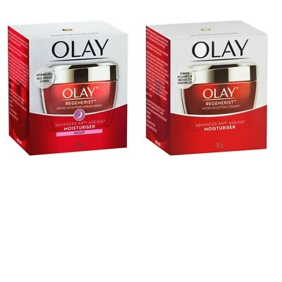 $49 • Buy Olay Regenerist Micro Sculpting Anti-aging Moisturiser Day And Night X2 