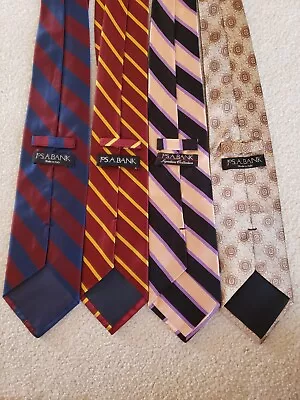 Lot Of 4 Joseph A Bank Dress Suit Ties Men's Neckties • $10
