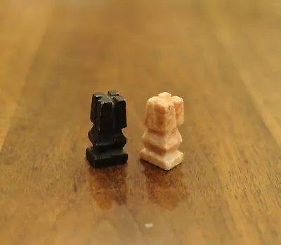 Aztec Replacement Rook Pair Chess Set Pieces Mexican Mayan Hand Carved Stone • $20