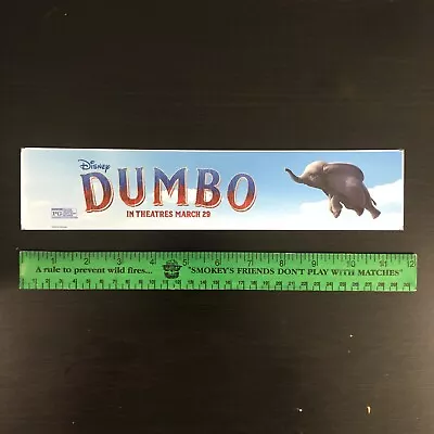 Disney’s DUMBO (2019) Movie Theater Mylar Poster OG 2.5x11.5 Tim Burton Elephant • $9.99