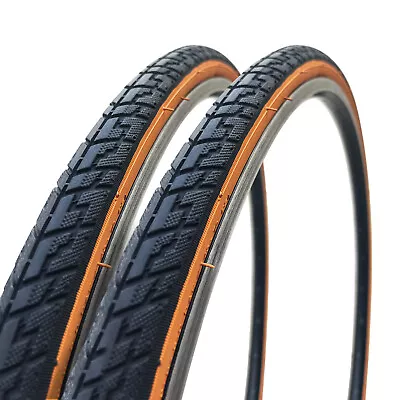 2x Positz Daily Commuter Bike Road & Gravel Tyres 700 X 32 Tangerine Sidewall • $42.95