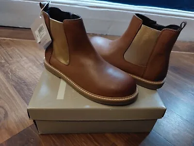 Tan Leather Chelsea Boots Size 4 JOHN LEWIS Reduced! • £25