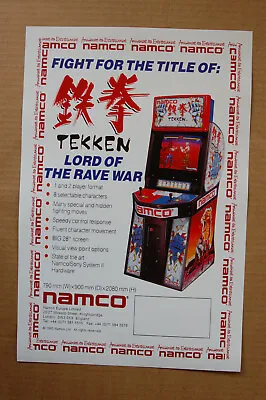 Tekken #2 Arcade Flyer Video Game Promotional Poster  • $4.50