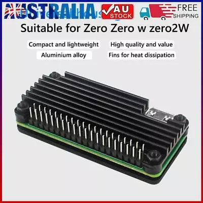 For Raspberry Pi Zero 2W Aluminum Shell Kit W/Vertical Pin Header (Black A) * • $10.96