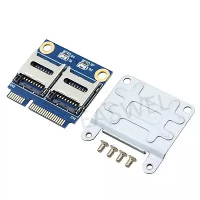 Mini PCI-E PCIE Memory Card Adapter PCI-E To Dual TF SDHC SDXC Reader Converter • $14.50