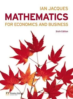 Mathematics For Economics And Business By Jacques Mr Ian Paperback Book The • £5.15