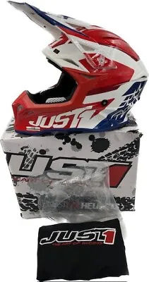 JUST 1 J39 Stars Off-Road MX Helmet Red/Blue/White XL - J3902SRBW25 • $95