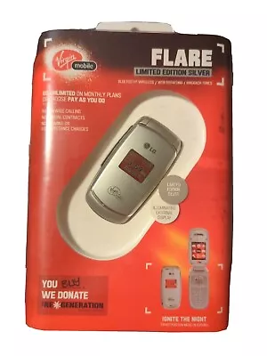 LG Flare  (Virgin Mobile) Cellular Flip Cell Phone New & Sealed Ltd. Ed. SILVER • $7