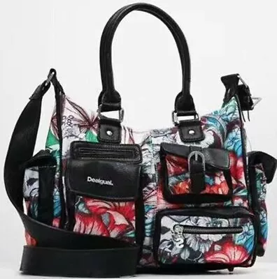 Desigual Women's Multi Pockets Floral Printing Handbag /Shoulder Bag BNWT • $95