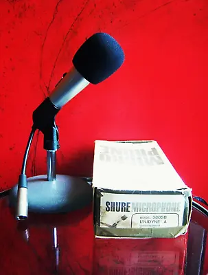 Vintage 1960's Shure 580SB Dynamic Cardioid Microphone Lo Z W Extras 545 515 • $119