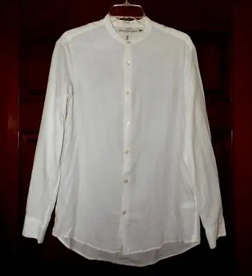 L.O.G.G. H&M LONG SLEEVED BANDED (NEHRU) COLLAR SHIRT  Size S * NWT • $11