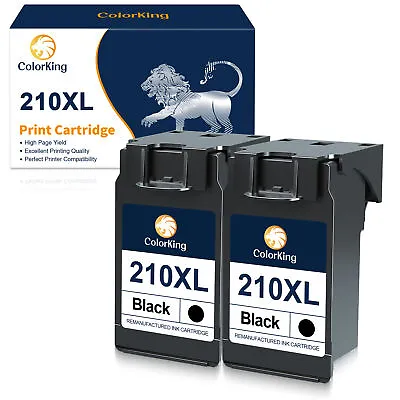 2Pc Black Ink Cartridge Compatible For Canon PG-210XL PIXMA MP280 480 490 495 • $26.59