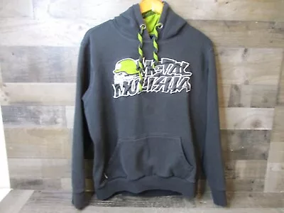 Metal Mulisha Hoodie Mens Large Black Embroidered Spellout Skull Vintage Y2K • $48.95