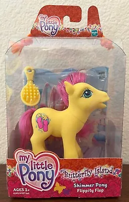 My Little Pony G3 Flippity Flop Shimmer Pony Set Butterfly Island 2005 NIB • $19.99