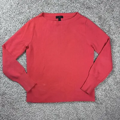 J Crew Sweater Womens S Merino Wool Blend Red Round Neck Soft Warm Cozy Shirt • $21.96