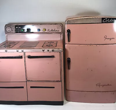 RARE Vintage Coldspot  Wolverine  Tin Toy Refrigerator And Kenmore Stove • $50