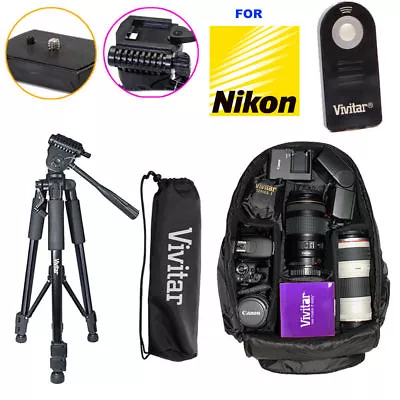 52  Tripod + Vivitar Backpack +ir Remote + 2x 52mm + Wide Angle 52mm Rub Hood • $80.08