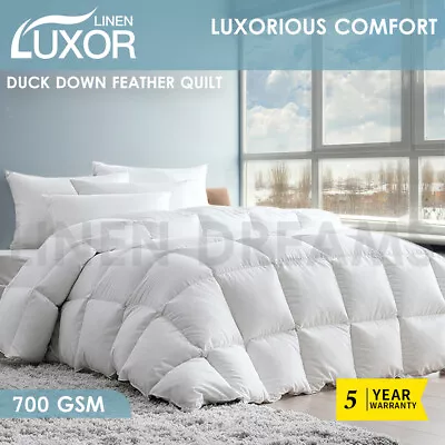 White Duck Down Feather Quilt Duvet Doona All Season Summer Winter All Size • $84.80