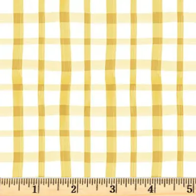 To The Moon & Back Plaid Yellow 100% Cotton Fabric Michael Miller By Half Yard • $3.75