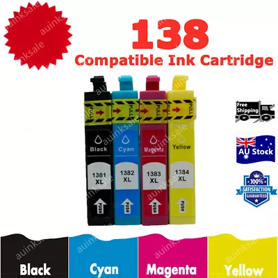 Compatible Ink Cartridge 138 T138 T1381 For Epson WF 545 435 7510 7520 645 630 • $49.50