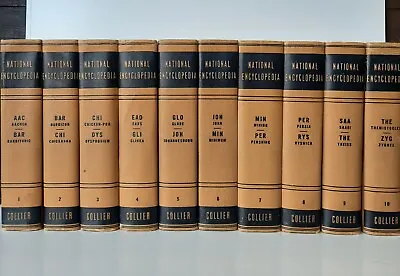 Vtg The National Encyclopedia P.F. Collier & Son 10 Volume Set 1932 Hardcover • £91.69