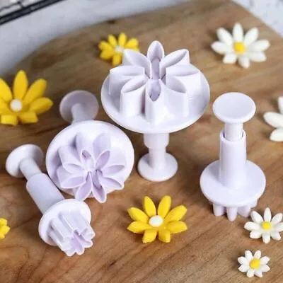 Decoration DIY Daisy Flower Cookie Mold Fondant Mold Plunger Mould Cake Cutter • £3.62