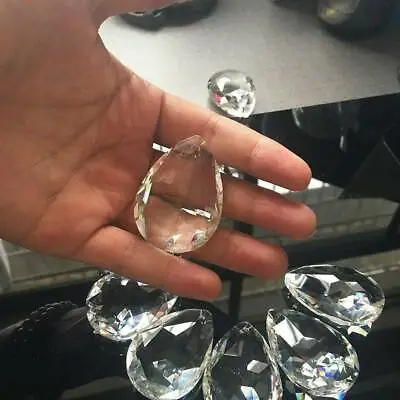 £1.75 • Buy 10PCS Teardrop Crystal Glass Beads Ornaments Xmas Hanging Decor Lots