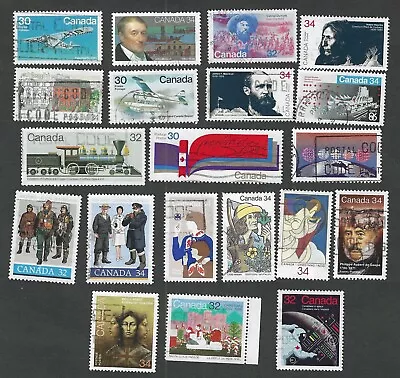 Canada - Twenty Different Used Older Commemorative Stamps     (D42) • $2.29