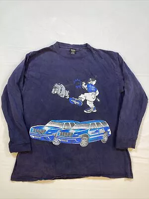 CCNY Urban Wear Mens 4XL  Blue   Keepin' It Real  Bull Dog  Long Sleeve Shirt • $24.95