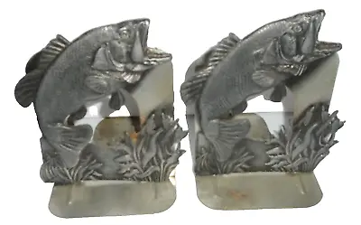 Vintage Largemouth Bass Bookends (Set Of 2) • $9.95